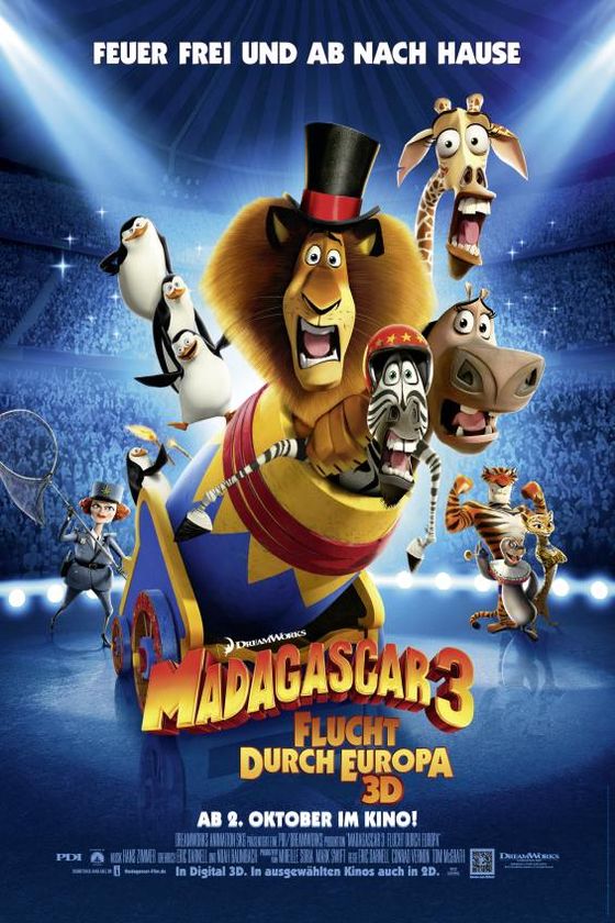 دانلود فیلم ماداگاسکار 3: تحت تعقیب در اروپا Madagascar 3: Europe's Most Wanted 2012 با دوبله فارسی
